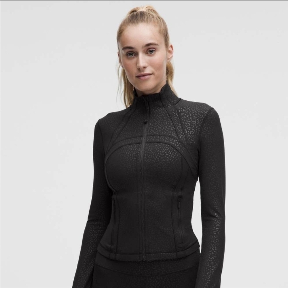 Lululemon NULU Cropped Define Jacket In Embossed Leopard